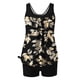 thumbnail image 4 of Trajes de baño Amzcrzy Tankini para mujer, trajes de baño, trajes de baño, bikini, traje de baño conservador para mujer, estampado, talla grande, traje de baño dividido de dos piezas, negro, M, 4 of 5