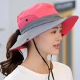 thumbnail image 4 of Sombrero de pesca con protección UV UPF 50 +, sombrero para el sol, Cubo de verano para hombres y mujeres, ala ancha grande, sombreros Bob para senderismo al aire libre con correa de cadena, 4 of 4