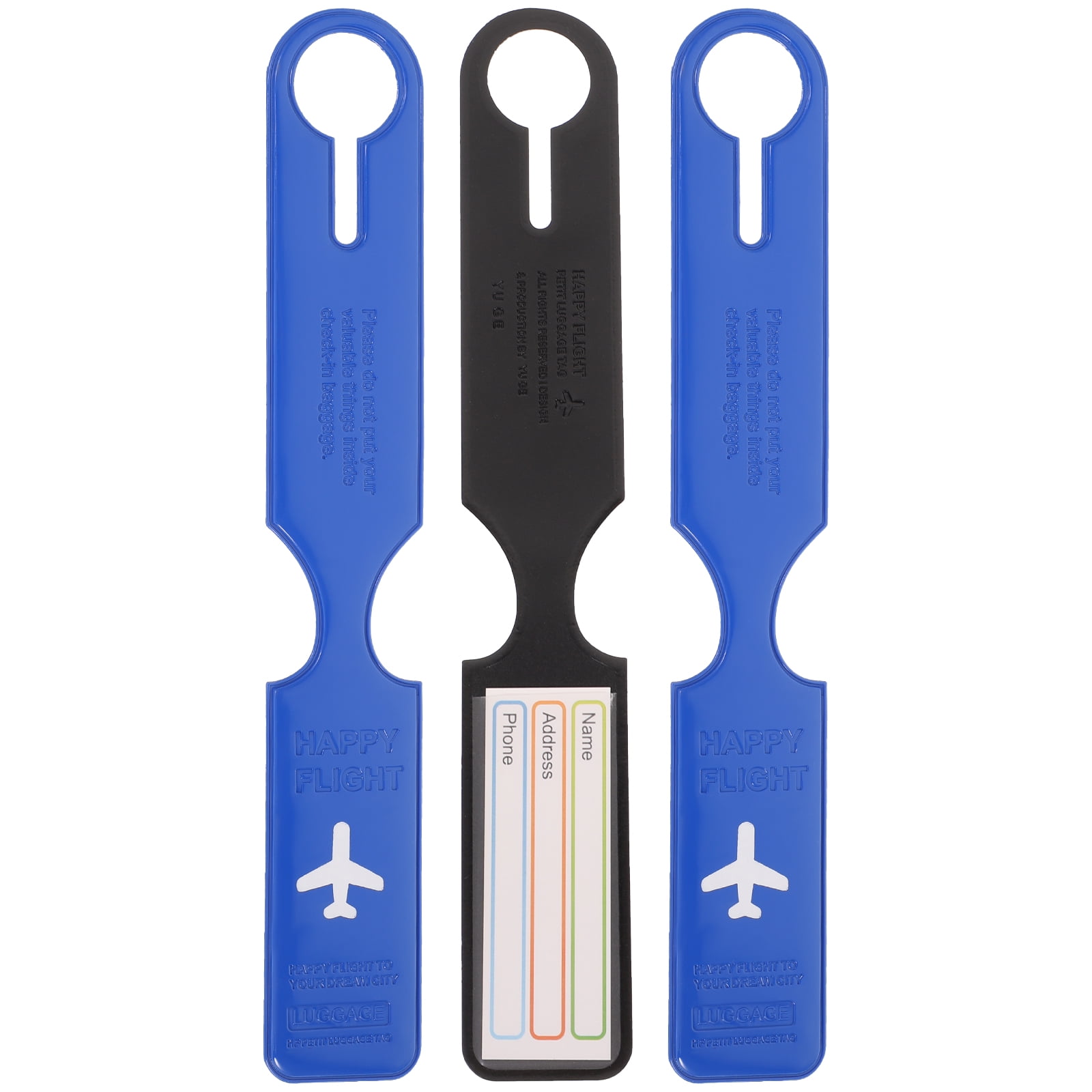 3pcs Luggage Tags Adorable Travel Bag Labels Baggage Tags Luggage