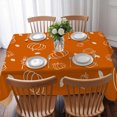 thumbnail image 3 of Fall Table Cloth Waterproof Tablecloths, Burnt Orange Pumpkin Thanksgiving Maple Leaf Tablecloth Dining Table Cover for Kitchen Party Tabletop Outdoor, Rectangle Tablecloth 60x102 Inch, 3 of 9