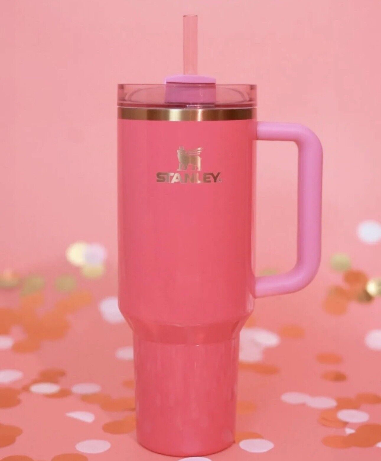 STANLEY Quencher H2.0 FlowState Tumbler 40oz (Pink Dusk) - Stylish Stanley  Tumbler - Pink Barbie Citron Dye Tie