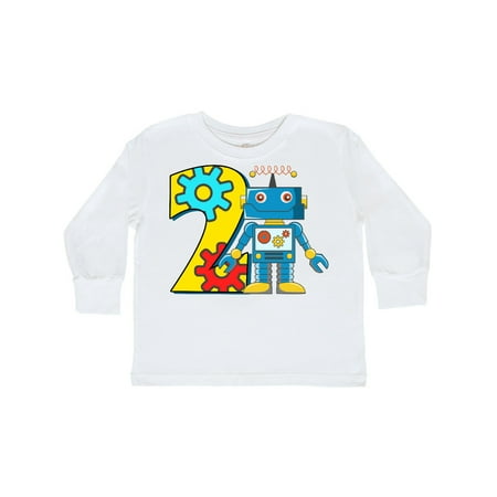 

Inktastic 2nd Birthday Robot Gift Toddler Boy or Toddler Girl Long Sleeve T-Shirt