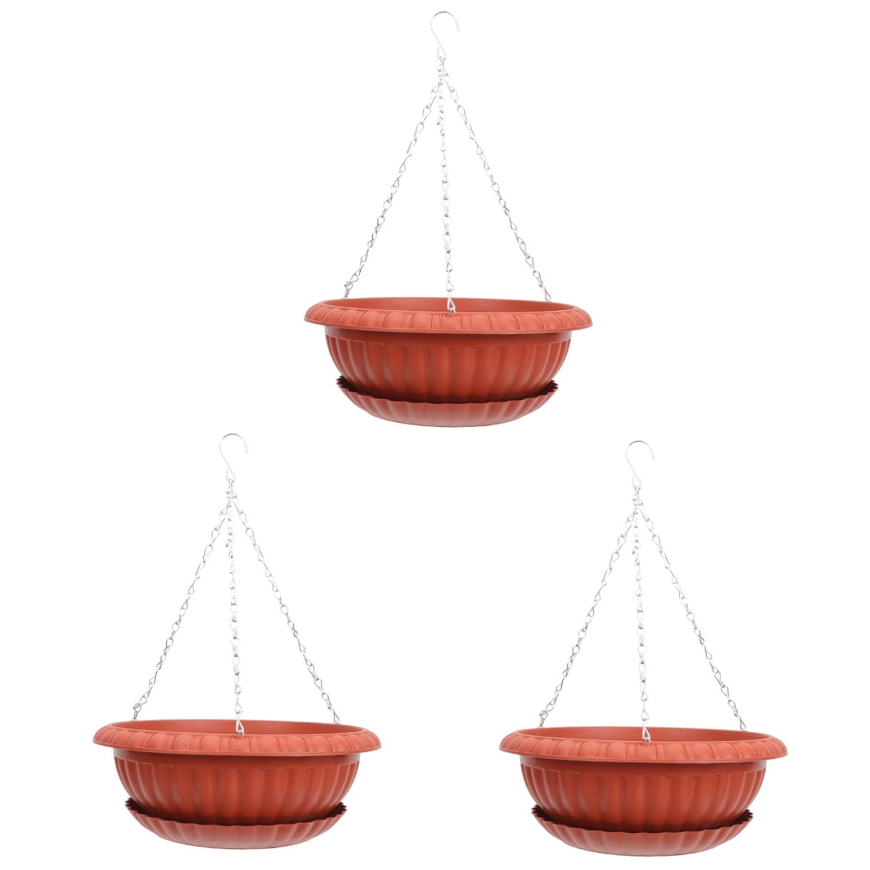 MLINS 3 Sets of Hanging Planter Hanging Flower Pot Home Balcony Flower Basket Garden Flower Pot