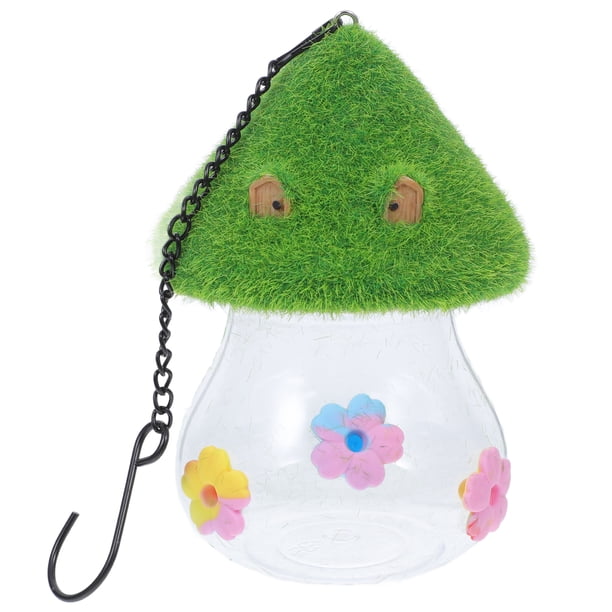 Comedero para colibríes, bebedero para pájaros, comedero colgante para pájaros, comedero para flores, comedero para pájaros silvestres de jardín.