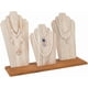 thumbnail image 1 of Soporte para collares, exhibidor de collares de madera, soportes para múltiples collares, exhibidores de joyería, soporte de 3 filas con 3 exhibidores extraíbles., 1 of 5
