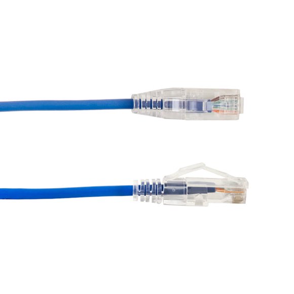 VC CAT6A 1FT SLIM PATCH CABLE - BLUE