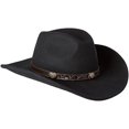 thumbnail image 3 of Twister Dakota Crushable Black Felt Wool Cowboy Hat 7211001, 3 of 3