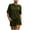 Army Green, variant on Hulanddfd Women's Set Solid Short-Sleeve Round-Neck Split-Hem Top and Shorts Athletic Set Army Green Size M