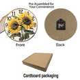 thumbnail image 3 of Kurmntregon Vintage Sunflowers Wall Clock Summer Floral Non Ticking Silent Quartz Bedroom Living Room Office Gym Kitchen Bathroom Patio Decor Decorative Clocks Shop Hotel Round 10", 3 of 7