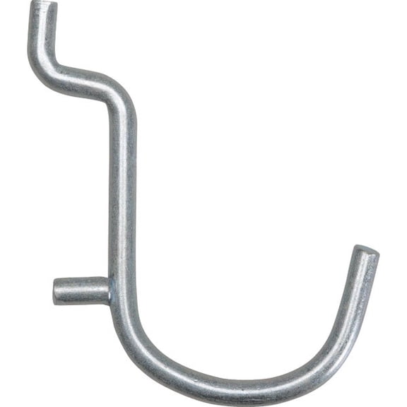 Do it Best Tools Pegboard Hook Curved - Steel, Zinc Finish - 6 Count, 1 In, Silver