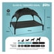 thumbnail image 3 of Cama Elevada para Perro con Malla Transpirable y Toldo, Catre de Mascotas Esquimal (Negro, 106x76x88 cm), 3 of 7