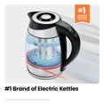 thumbnail image 4 of Chefman 1.8L Electric Glass Kettle w/ Temperature Control, Removable Tea Infuser - Stainless Steel, New, 4 of 9