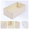thumbnail image 2 of Unique Bargains Fabric Collapsible Storage Bin for Closet Organizers Beige 12"x7"x3.9", 2 of 6