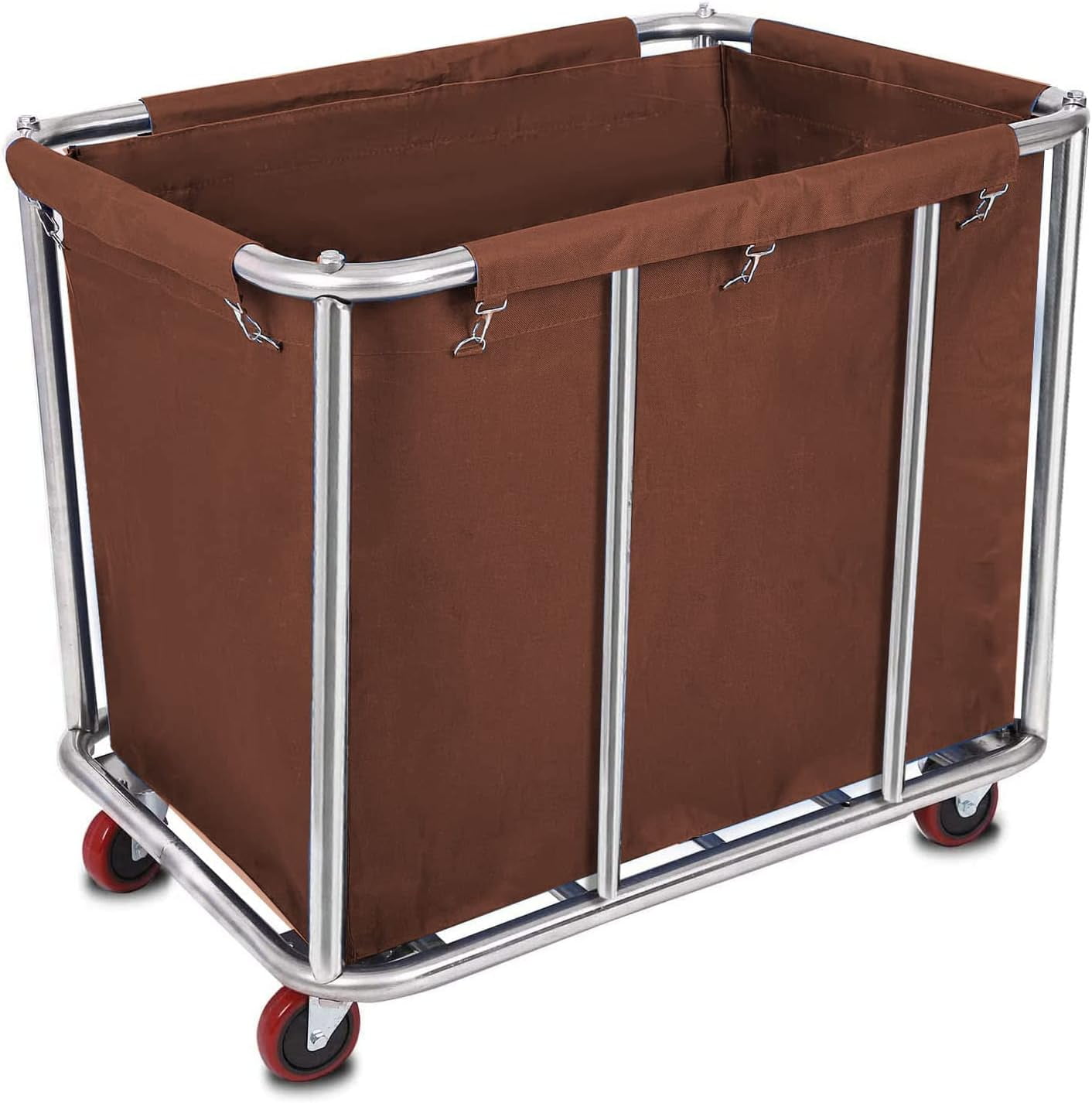 10 Bushels Laundry Cart Commercial/Home,Heavy Duty Large Stainless