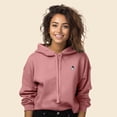 thumbnail image 3 of Dalix Astronaut Embroidered Fleece Cropped Hoodie Cold Fall Winter Women in Mauve 2XL XX-Large, 3 of 5