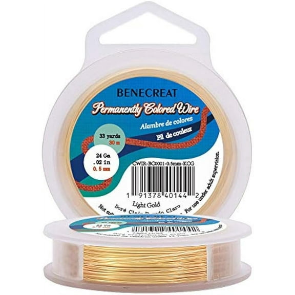 24 Gauge KC Gold Copper Wire Real Gold Plated Craft Jewelry Wire Tarnish Resistant Beading Wire