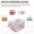 thumbnail image 6 of Yayeee Collapsible Cube Storage Bin with Lid Fabric Closet Decorative Basket with Handles, Art Pattern, 6 of 7