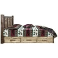 thumbnail image 4 of Montana Woodworks Homestead Wood King Platform Bed with Engraved Moose in Brown, 4 of 8