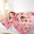 thumbnail image 3 of Erosebridal Kawaii Animal Capybara 7-Piece Bedding Comforter Set,Pink Flowers Cherry Blossom King Bedding Sets For Kids ,Reversible Pink, 3 of 7