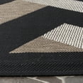 thumbnail image 3 of SAFAVIEH Courtyard Kaius Chevron Stripes Indoor/Outdoor Area Rug, Black/Brown, 5'3" x 7'7", 3 of 6