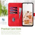 thumbnail image 3 of for Moto G 5G 2024 Case Wallet/for Moto G Play 5G 2024 Phone Case,Card Holder Leather Kick-stand,Wrist Strap,Magnetic Closure,Shockproof Protective Flip Cases Cover (Red), 3 of 14