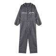 thumbnail image 6 of HULIJA Men Reflective Stripes Hooded Coverall Long Sleeve Jumpsuit Full Body Overalls Work Utility Grey L, 6 of 7