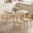 Natural Wood, variant on Dovelina Drop Leaf Solid Pine Wood Dining Table, Expandable Oval Kitchen Table for 4-6 People, Space Saving for Small Apartment Dining Nook Kitchen Living Room