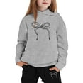 thumbnail image 2 of Tiweut Girls 2pcs Outfits Bow Print Long Sleeve Hoodies and Shorts Kids Set,2-3 Y, 2 of 3