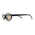 thumbnail image 6 of Womens Micro Oval Snug Dad Fashion Thin Plastic Sunglasses Black - Beige, 6 of 8