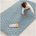 thumbnail image 1 of Rectangle Kids Play Mat - Small 36 x 60 inches Soft Quilted Baby Floor Mat with Non-Slip Bottom - Plush Design for Toddlers' Playtime and Relaxation - Comfortable and Durable - Pacific Blue, 1 of 6