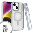thumbnail image 2 of For Apple iPhone 15 (6.1") Magnetic Case with Built in Magnets Compatible with MagSafe, Clear Slim Hybrid Frame Bumper Phone Case Cover by Xpression - Clear / Gray, 2 of 9