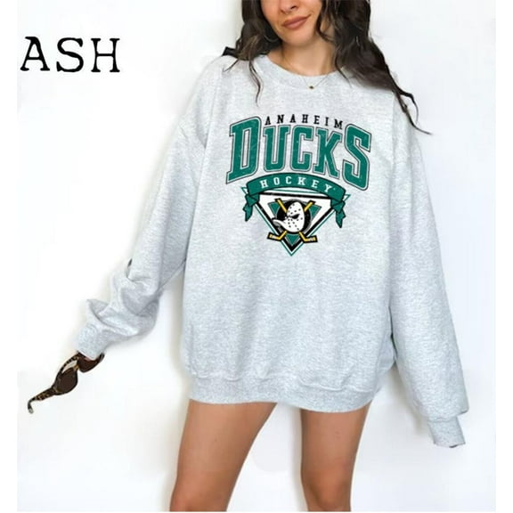 Vintage Anaheim Hockey Sweatshirt, Retro Duck Graphic Crewneck, Unisex Ice Hockey Pullover Gift