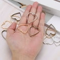 thumbnail image 4 of Open Bezels for Resin, 60 Pcs Alloy Heart Shape Open Back Frame Pendants DIY, Silver Tone, 4 of 7