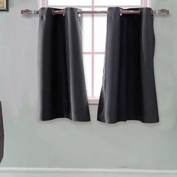 Two Curtains 2Pc Insulated Foam Lined Heavy Thick Grommet Window Curtain Panels