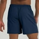 thumbnail image 5 of pstuiky Pantalones cortos de gimnasio para hombre, Pantalones cortos deportivos de lino sintético con bolsillos y cintura elástica para hombre, de pierna recta, para playa, hasta la rodilla., 5 of 6