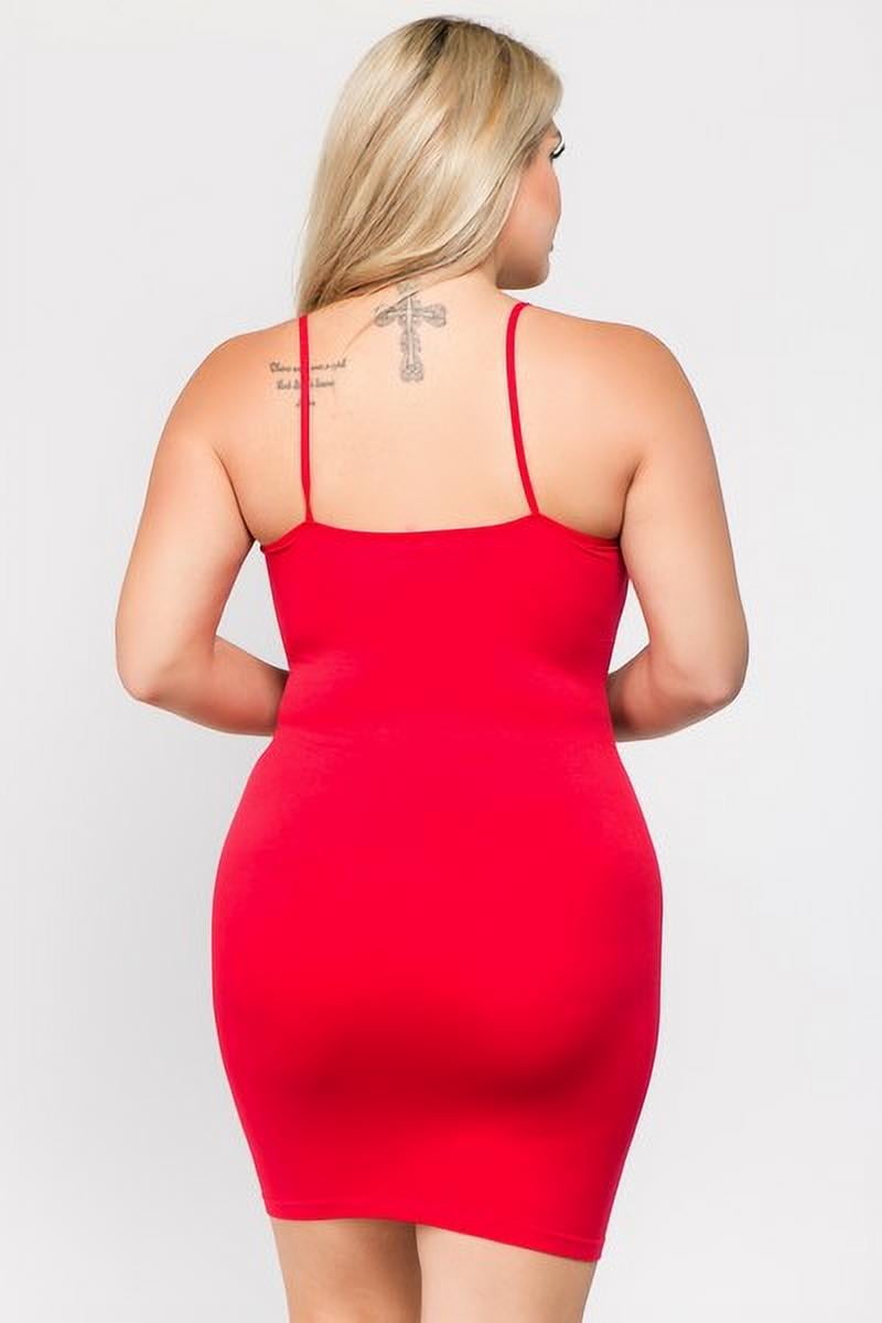 K-Cliffs women's Seamless Cami Slip Dress - Red - Walmart.com
