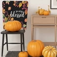 thumbnail image 5 of Fall Thanksgiving Chair Covers Set of 6 Autumn Harvest Pumpkin Jam Leaves Chair Back Covers Stretch Removable Washable Slipcovers Protector for Dining Room Kitchen Party Decor, 5 of 5