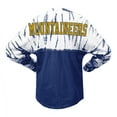 thumbnail image 3 of Women's Navy West Virginia Mountaineers Tie-Dye Long Sleeve Jersey T-Shirt, 3 of 3