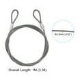 thumbnail image 2 of Unique Bargains Stainless Steel Cable, 4 Pack PVC Coated 3/32' Wire Rope for Deck Railing 3.3ft, 2 of 4