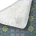 thumbnail image 3 of Amrita Sen Sufi Mirror Wool Sherpa Blanket 60x80 Indoor Outdoor Blue Yellow, 3 of 5