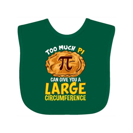 

Inktastic Pi Day Too Much Pie Gift Baby Boy or Baby Girl Bib