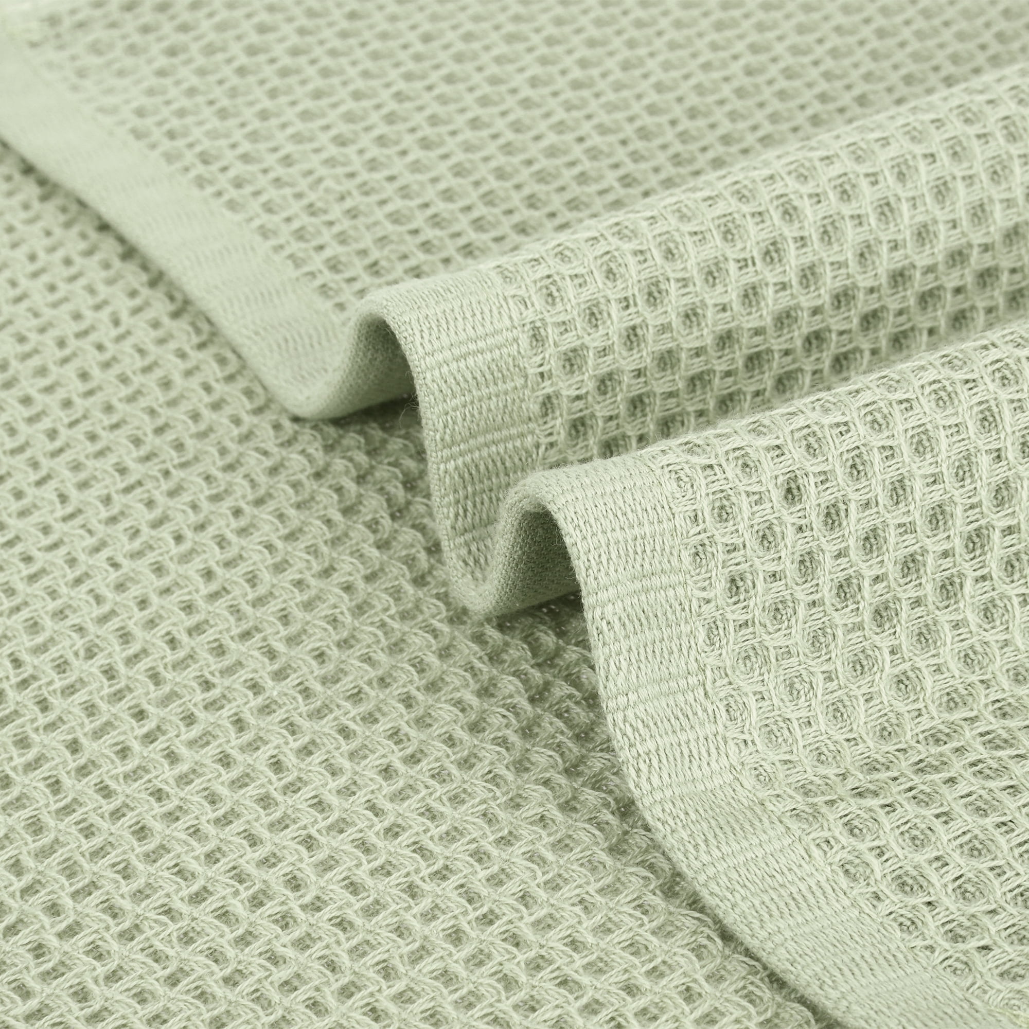Unique Bargains 4 Pcs Cotton Solid Hand Towels Light Green/Pink 13" x 30"/13" x 29"
