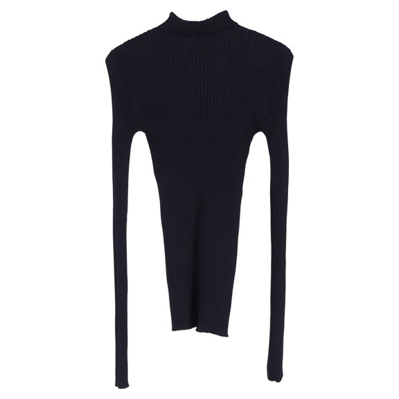 Pre-Owned Jil Sander Ribbed Turtleneck Sweater in Navy Blue Wool