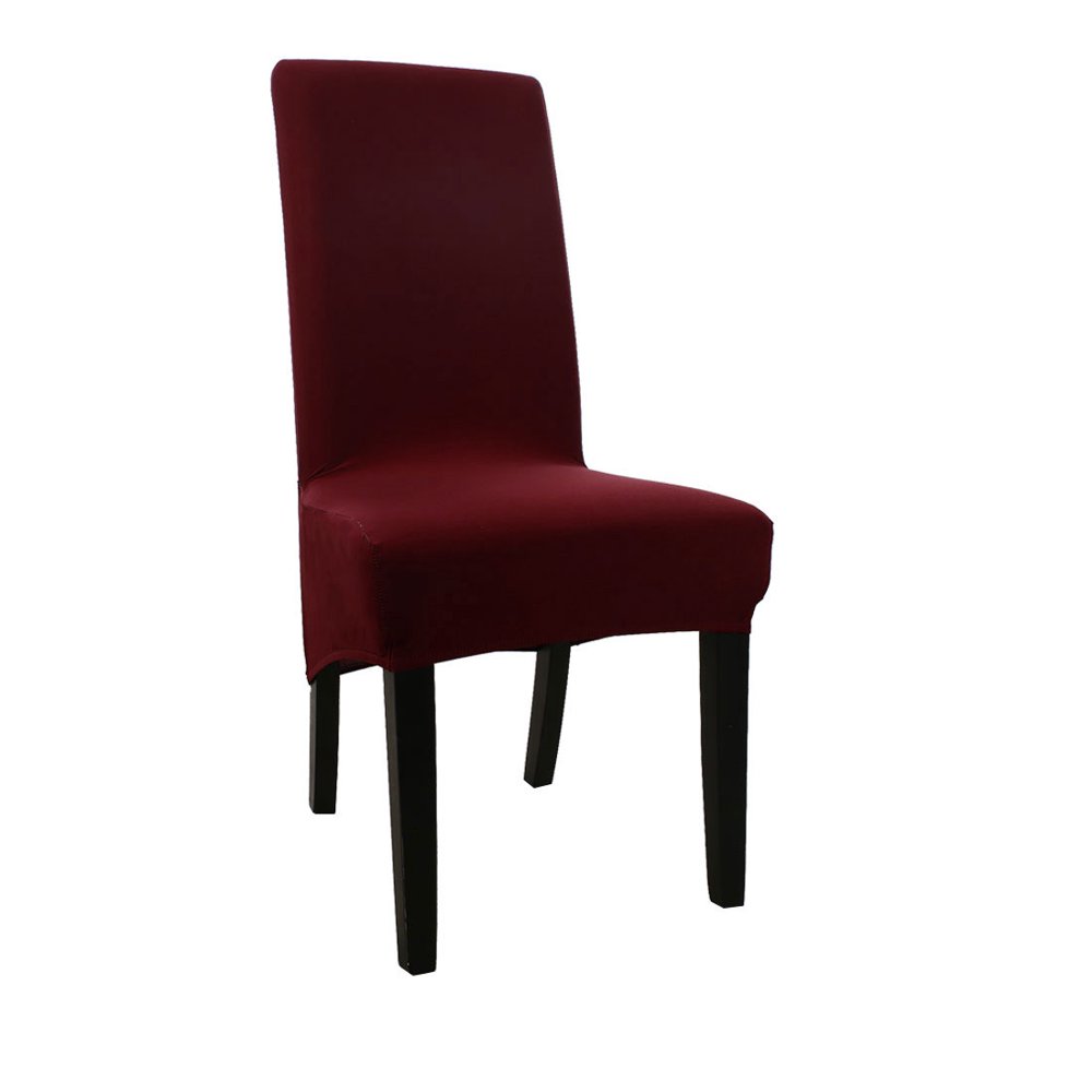 Unique Bargains Stretch Chair Cover for Dining Room Burgundy Walmart