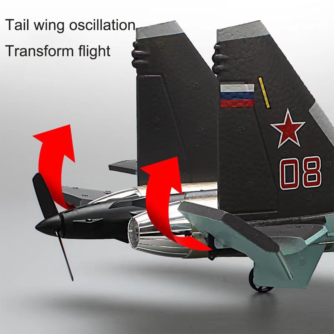 RC Aircraft for Adults, SU35 2.4G 4CH EPP Lightweight RC Fighter Airplane Model with 6-Axis Gyro for Indoor Outdoor Play, RC Hobby Model Collectible Gift for Beginners (RTF Version)