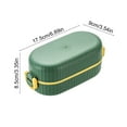 thumbnail image 3 of Drppepioner Double-Layer Lunch Box Leakproof Food Container Bpa-Free Microwave-Safe Meal Prep Storage with Compartments, 3 of 6