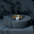 thumbnail image 6 of Rosec Jewels 1ct Lab Grown Diamond Ring for Engagement, Cathedral Setting Ring, EF-VS Grade, 14K Yellow Gold, US 11.50, 6 of 9