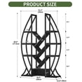 thumbnail image 3 of Uforic 5 Tier Bookshelf, Industrial Etagere Bookcase, Oval Bookshelf, Large Display Shelves for Living Room, Home Office, Black, 3 of 9
