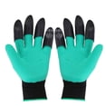 thumbnail image 1 of Guantes de jardín con garras en las yemas de los dedos rápidos: ideales para excavar, desmalezar, sembrar y pinchar, seguros para jardineros de rosas (doble garra), 1 of 5