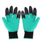 thumbnail image 1 of Guantes de jardín con garras en las yemas de los dedos rápidos: ideales para excavar, desmalezar, sembrar y pinchar, seguros para jardineros de rosas (doble garra), 1 of 5